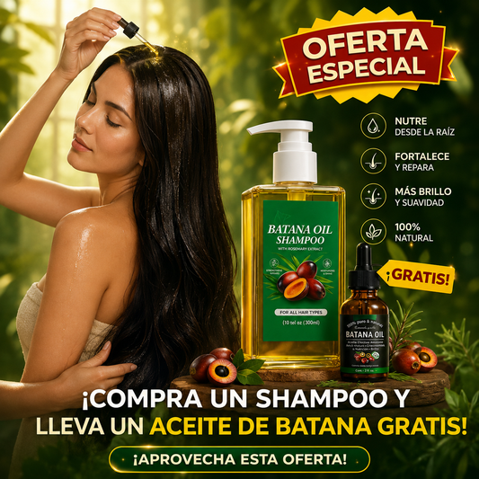 SHAMPOO DE BATANA 400 ML + 1 ACEITE DE BATANA GRATIS